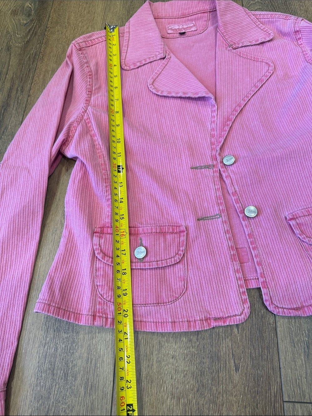 Bleus Pink Corduroy Two-Piece Jacket and Pants Set Size M - Picture 14 of 14